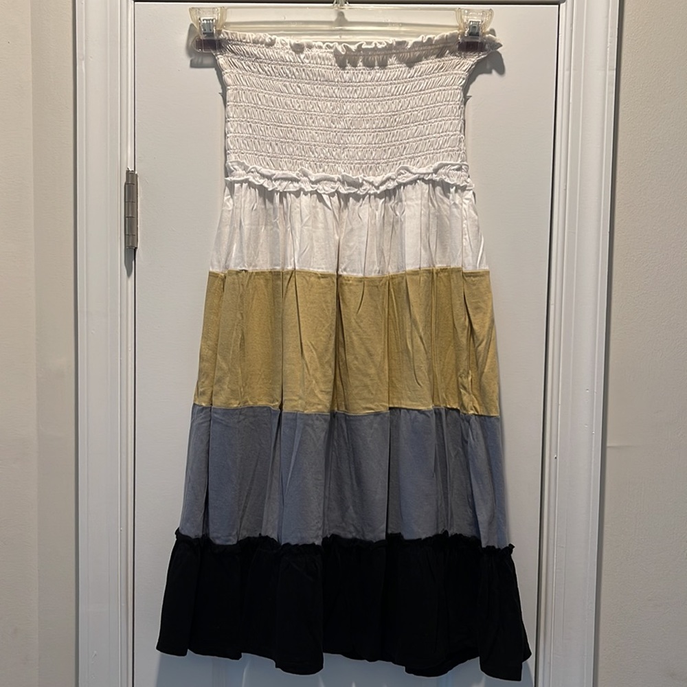 Ocean Breezy Tube Color-block Dress - Picture 2 of 10